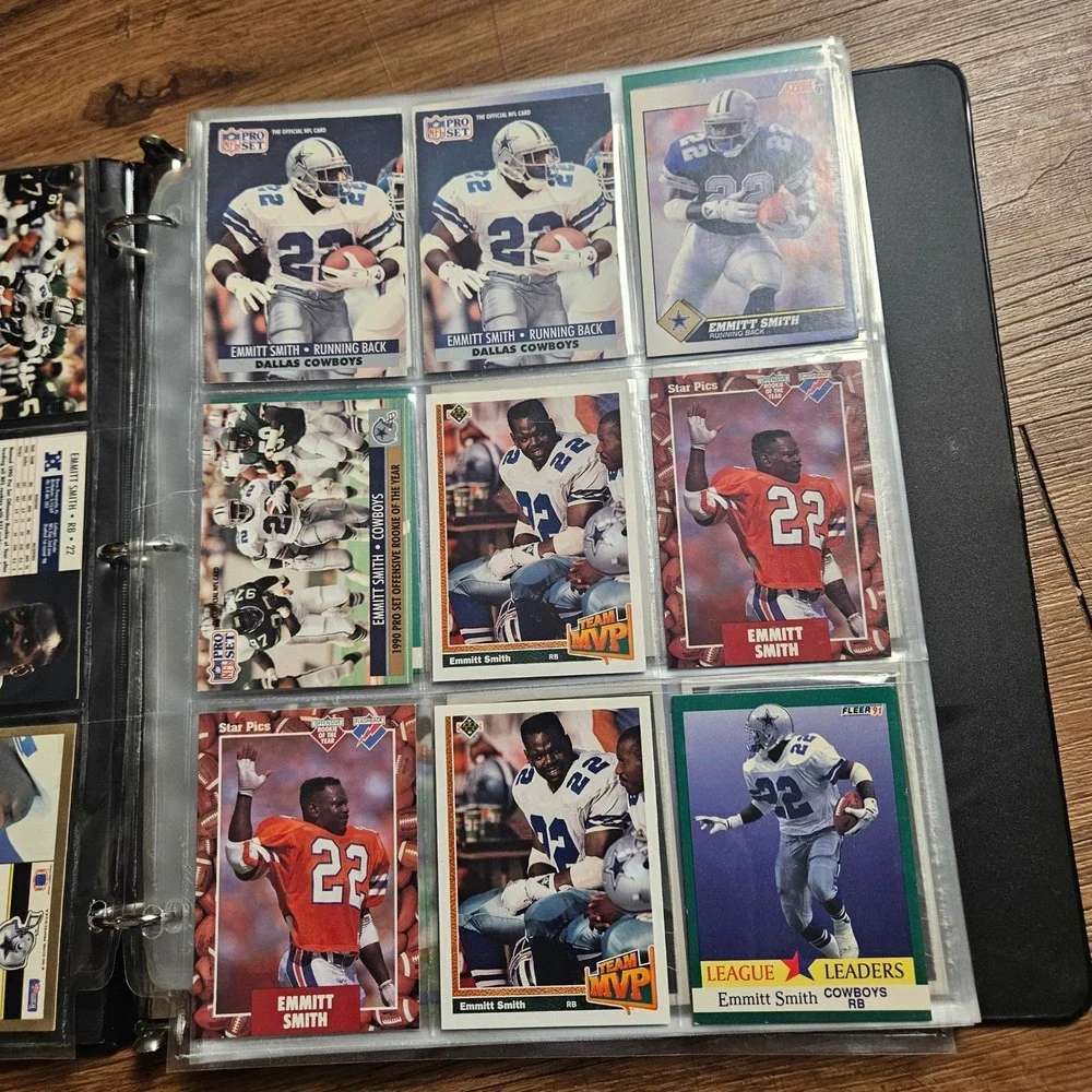 Lot of 124 Emmitt Smith Dallas Cowboys Cards Pro Fleer Score Upper Deck 90s